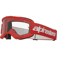 Alpinestars Maschere Vision 3 Wordmark Red Clear, Taglia: One Size