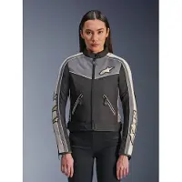 Alpinestars Giacca Stella T-Dyno Resistente All'Acqua Black Dark Gray Ecru, Taglia: XL