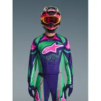 Alpinestars Maglia Techstar Nomur 2026 Deep Purple Green Pink Fluo