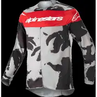Alpinestars Maglia Racer Tactical Ragazzo 2023 Cast Gray Camo Mars Red