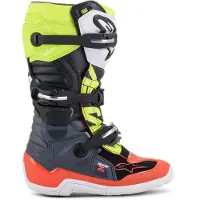 Alpinestars Stivali Tech 7S Ragazzo Dark Gray Red Fluo Yellow Fluo