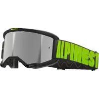 Alpinestars Maschere Vision 5 Hollow Charcoal Yllw Fl Mirror Silver, Taglia: One Size