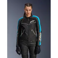 Alpinestars Giacca Stella T-Dyno Air Black Light Blue Ecru, Taglia: XS