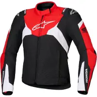 Alpinestars Giacca Honda Stella T-Jaws V4 Impermeabile Black Bright Red White, Taglia: XS