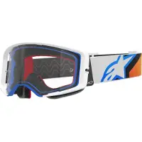 Alpinestars Maschere Supertech Corp Blue Orange Clear, Taglia: One Size