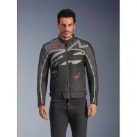 Alpinestars Giacca Axton Black Anthracite Red Tangerine, Taglia: XXL