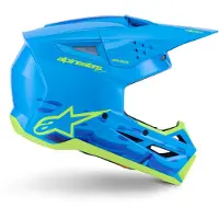 Alpinestars Casco S-M3 Force OCD ECE 22.06 Cyan Glossy