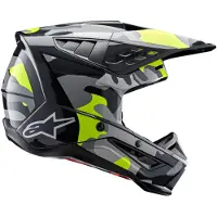 Alpinestars Casco S-M5 Rover 2 ECE 22.06 Dark Gray Yellow Fluo Glossy, Taglia: XL