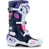 Alpinestars Stivali Tech 10 White Violet Navy Blue Pink Fl