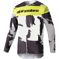 Alpinestars Maglia Racer Tactical 2023 Cast Gray Camo Yellow Fluo