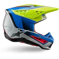 Alpinestars Casco S-M5 Sail ECE 22.06 Yellow Fluo Enamel Blue Silv G