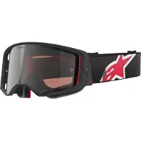 Alpinestars Maschera Supertech Corp Absolute Vision Black Red Mirror Silver, Taglia: One Size