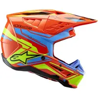 Alpinestars Casco S-M5 Action 2 ECE 22.06 Orange Fluo Cyan Yellow Fluo G, Taglia: XL