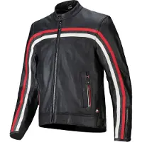 Alpinestars Giacca In Pelle Dyno Black Ruby Red Ecru, Taglia: XXL