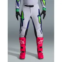 Alpinestars Pantaloni Supertech Vista 2026 Light Gray Yellow Fluo Blue, Taglia: 40