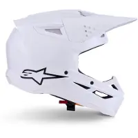 Alpinestars Casco S-M3 Solid ECE 22.06 White Glossy, Taglia: XL
