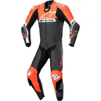 Alpinestars Tuta In Pelle Missile V2 Ward 1 Pezzo Black Red Fluo White, Taglia: 48