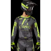 Alpinestars Maglia Racer Hollow 2025 Dark Camo Yellow Fluo