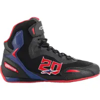 Alpinestars Scarpe FQ20 Faster-3 Rideknit Black Bright Red Blue, Taglia: 8.5