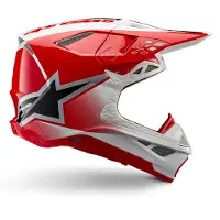 Alpinestars Casco Supertech M10 Unite ECE 22.06 Red White Glossy, Taglia: XL