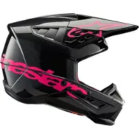 Alpinestars Casco S-M5 Corp ECE 22.06 Black Diva Pink Glossy, Taglia: XXL