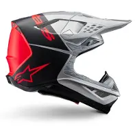 Alpinestars Casco Supertech M10 Flood ECE 22.06 Silver Black Orange Fluo M G, Taglia: XL