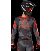 Alpinestars Maglia Racer Hollow 2025 Gray Camo Orange Fluo
