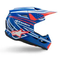Alpinestars Casco S-M3 Wurx Ragazzo ECE 22.06 Blue Red White Black Gl, Taglia: YL