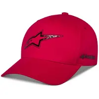 Alpinestars Cappello Carbon Fiber Snapback Red, Taglia: One Size