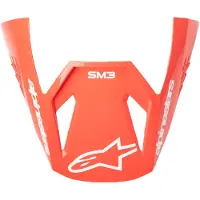 Alpinestars Visiera S-M3 Radium Black Red Fluo White Glossy, Taglia: One Size