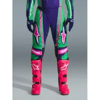 Alpinestars Pantaloni Techstar Nomur 2026 Deep Purple Green Pink Fluo, Taglia: 40