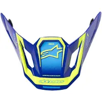 Alpinestars Visiera S-M7 Deed Blue Yellow Fluo Glossy, Taglia: One Size