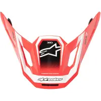 Alpinestars Visiera S-M7 Deed Red Black White Glossy, Taglia: One Size