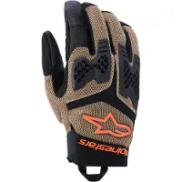 Alpinestars Guanti Manti Air Dark Khaki Black Orange Fluo