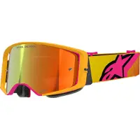 Alpinestars Maschere Supertech Corp Absolute Vision Yellow Pink Mirror Red, Taglia: One Size
