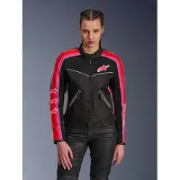 Alpinestars Giacca Stella T-Dyno Air Black Bright Red Fuchsia, Taglia: XL