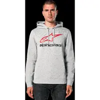 Alpinestars Felpa Con Cappuccio Always V3 Gry Hthr Rd Blk, Taglia: M