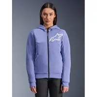 Alpinestars Felpa Con Cappuccio Stella Chrome V2 Sport Blue Violet White, Taglia: XS