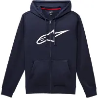 Alpinestars Felpa Con Cappuccio Ageless Zip V3 Navy White, Taglia: M