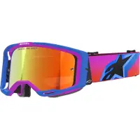 Alpinestars Maschera Vision 8 Corp Ucla Bl Purple Orng Mirror Red, Taglia: One Size