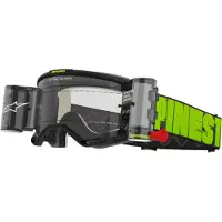 Alpinestars Maschere Vision 5 Hollow Roll Off Charcoal Fl Ylw Clear Roll Off, Taglia: One Size