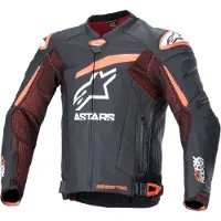 Alpinestars Giacca In Pelle GP Plus R V4 Rideknit Black Red Fluo White, Taglia: 58