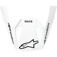 Alpinestars Visiera S-M3 Radium Black White Gray Glossy, Taglia: One Size