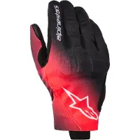 Alpinestars Guanti Reef V2 Black Red Fluo White, Taglia: M