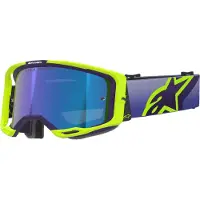 Alpinestars Maschera Vision 8 Corp Purple Yellow Fluo Mirror Blue, Taglia: One Size