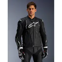 Alpinestars Giacca In Pelle Dusk Black White, Taglia: 52