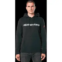 Alpinestars Felpa Con Cappuccio Linear Wordmark V3 Black White Red