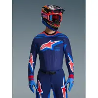 Alpinestars Maglia Supertech Vista 2026 Dark Navy Hot Coral Cobalt, Taglia: XL