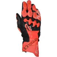 Alpinestars Guanti In Pelle GP Plus R V3 Bright Red Red Fluo Black, Taglia: XXL