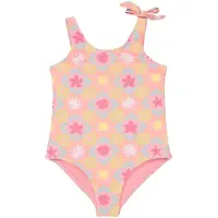 Roxy Kid's Check TW One Piece Costume intero Bambini (3 Years, fuchsia)